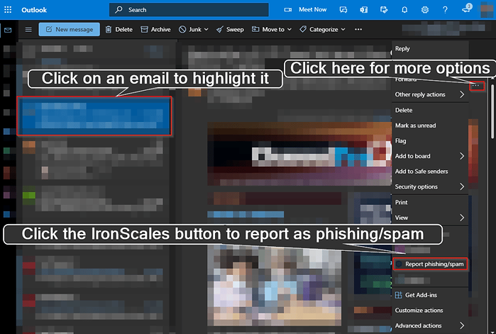how to mark email as spam in outlook