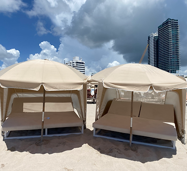 Elegant event setup with oceanfront backdrop