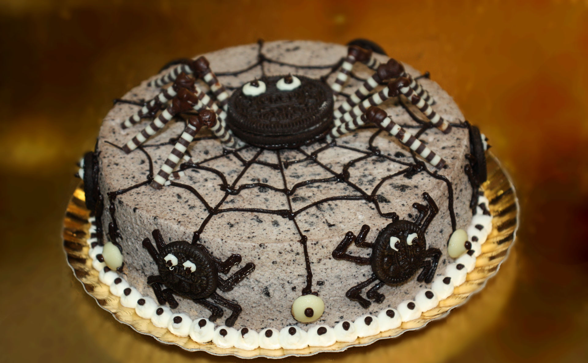 Tarta nido de arañas Halloween
