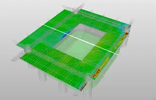 San Siro Stadium CFD colour map