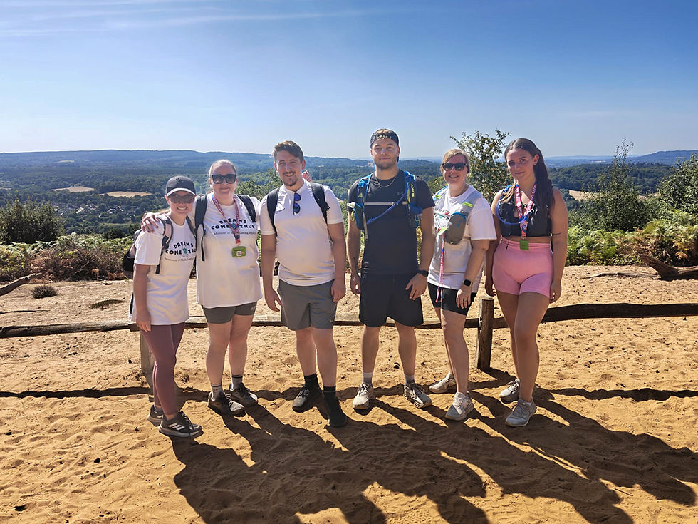Team IPM at the top of the 10km hill of the North Downs Ultra Challenge