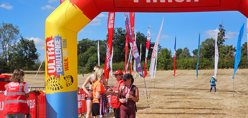Team IPM at the finish line of the North Downs Ultra Challenge