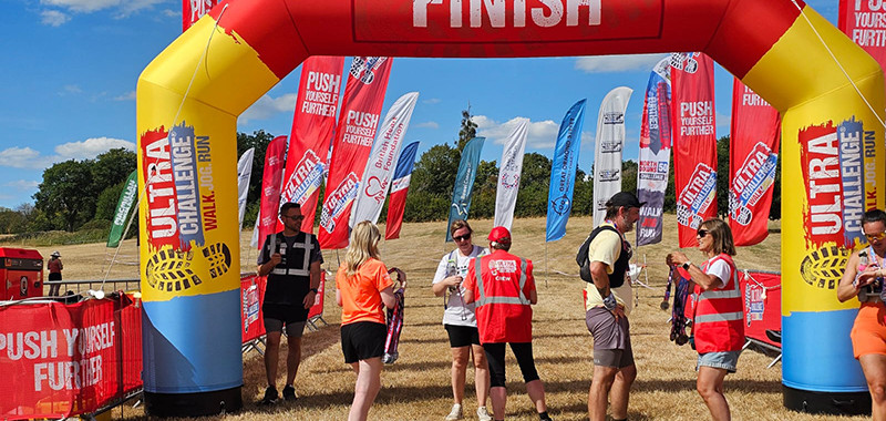 Team IPM at the finish line of the North Downs Ultra Challenge
