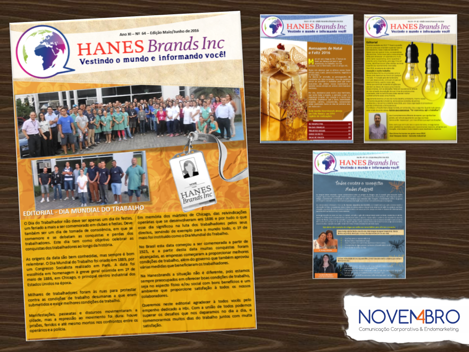 Jornal impresso para a Hanes