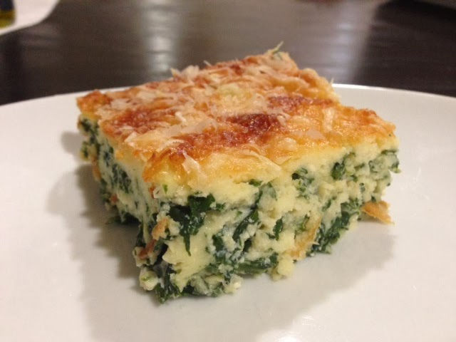 torta de ricota e espinafre low carb
