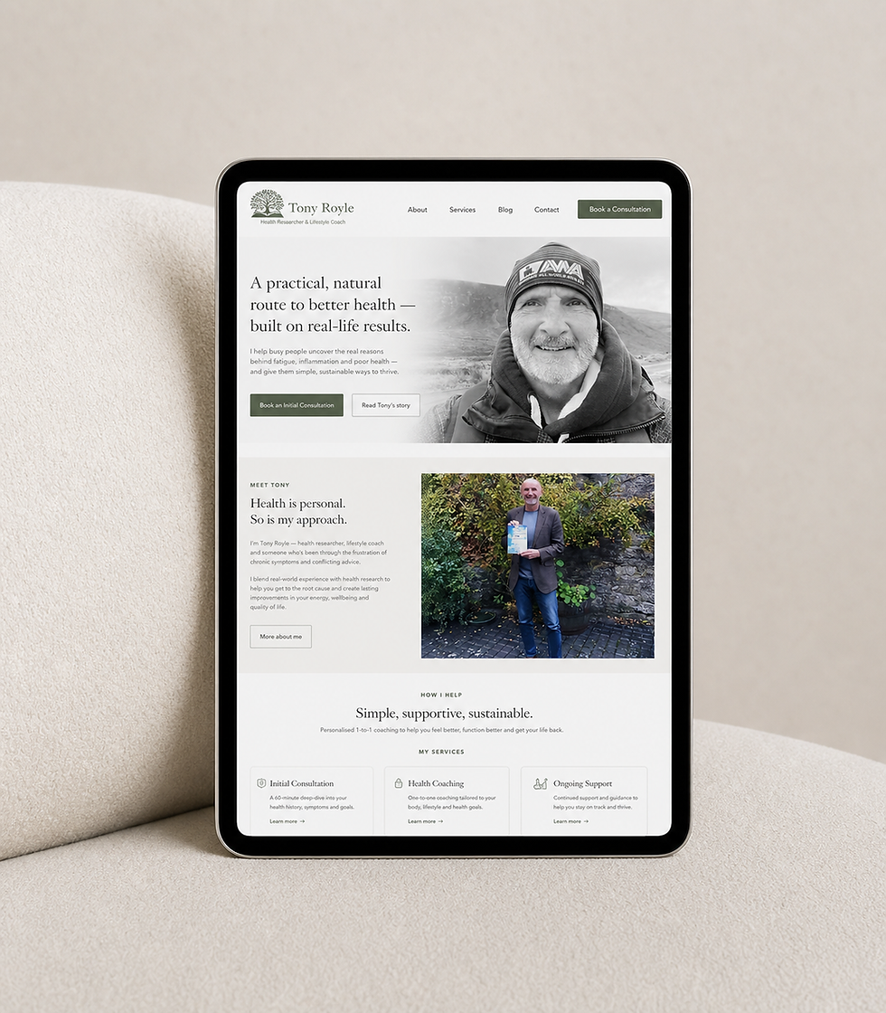 Web design project for Tony Royle — Tilia Digital Consulting Wiltshire