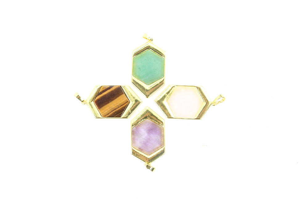Thumbnail: Geometric Gemstone Pendant