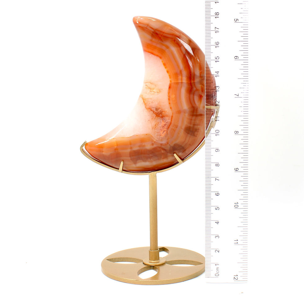 Thumbnail: Carnelian Crescent Moon with Stand