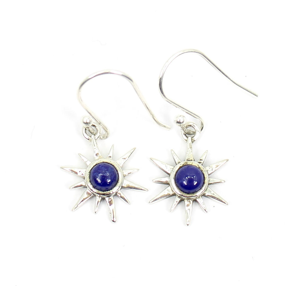 Lapis Lazuli 925 Sterling Silver Drop Earrings