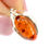 Thumbnail: Gold Amber 925 Sterling Silver Pendant
