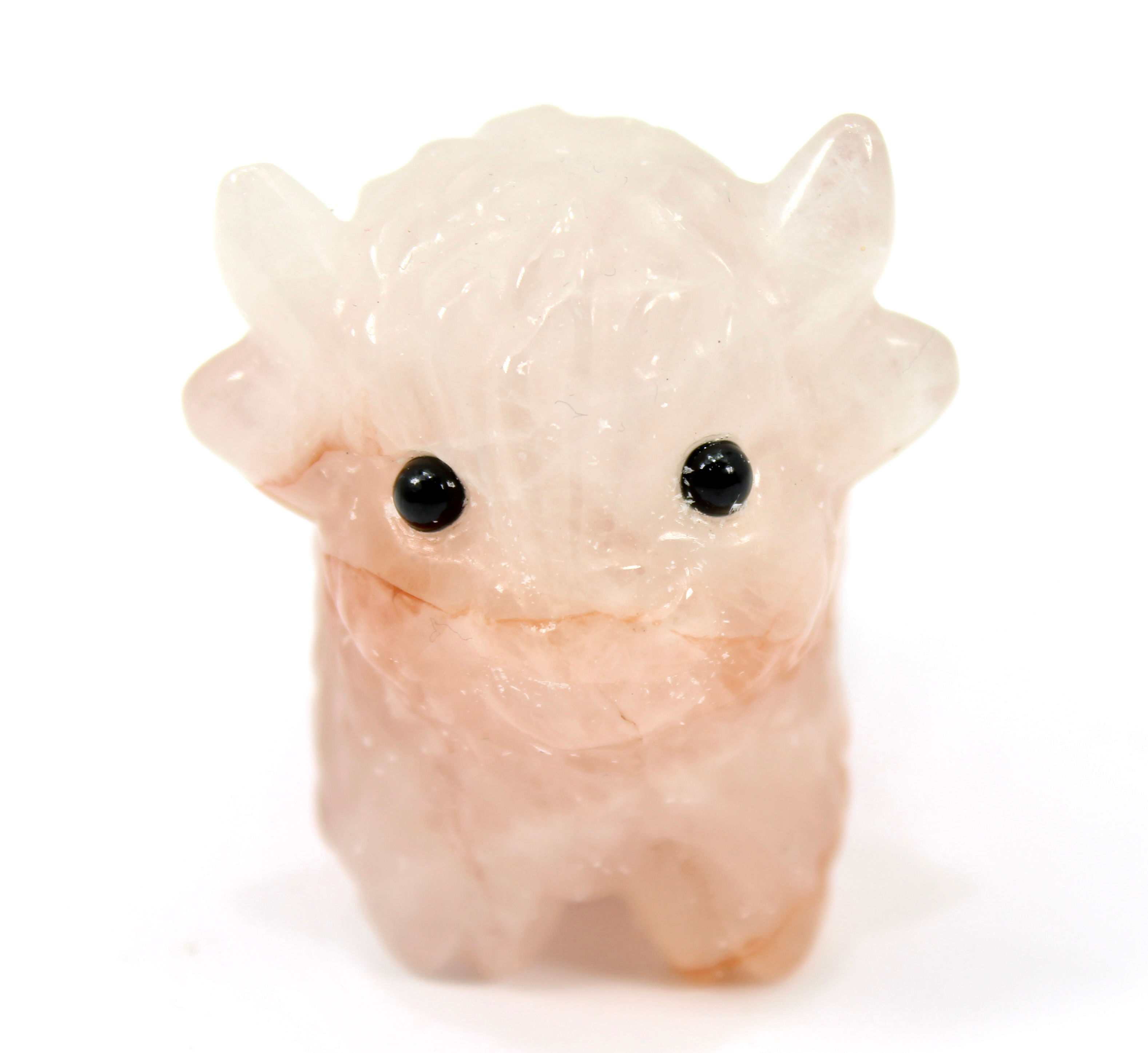 Fire Quartz Highland Cow Carving