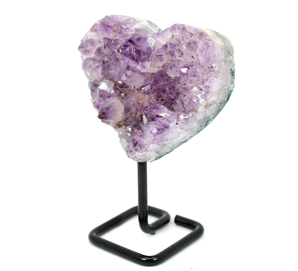 Thumbnail: Amethyst Cluster Heart with stand
