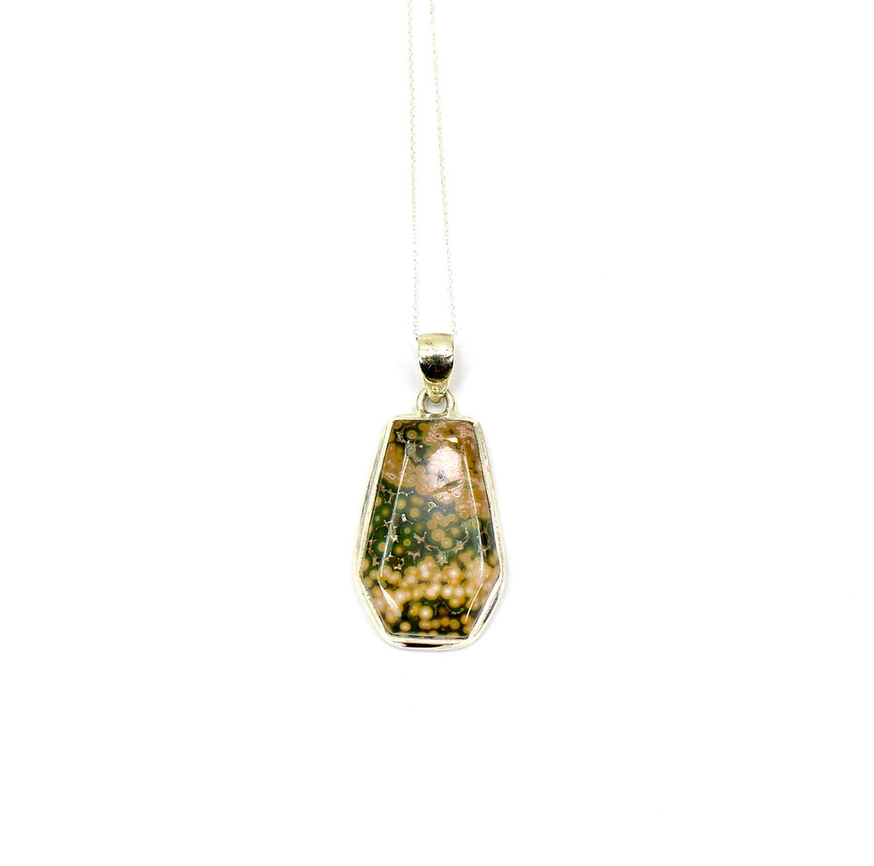 Thumbnail: Ocean Jasper 925 Sterling Silver Pendant