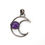 Thumbnail: amethyst moon shaped pendant necklace
