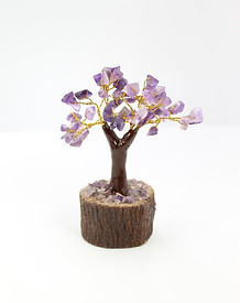 Amethyst Gemstone Crystal Chip Tree Ornament 
