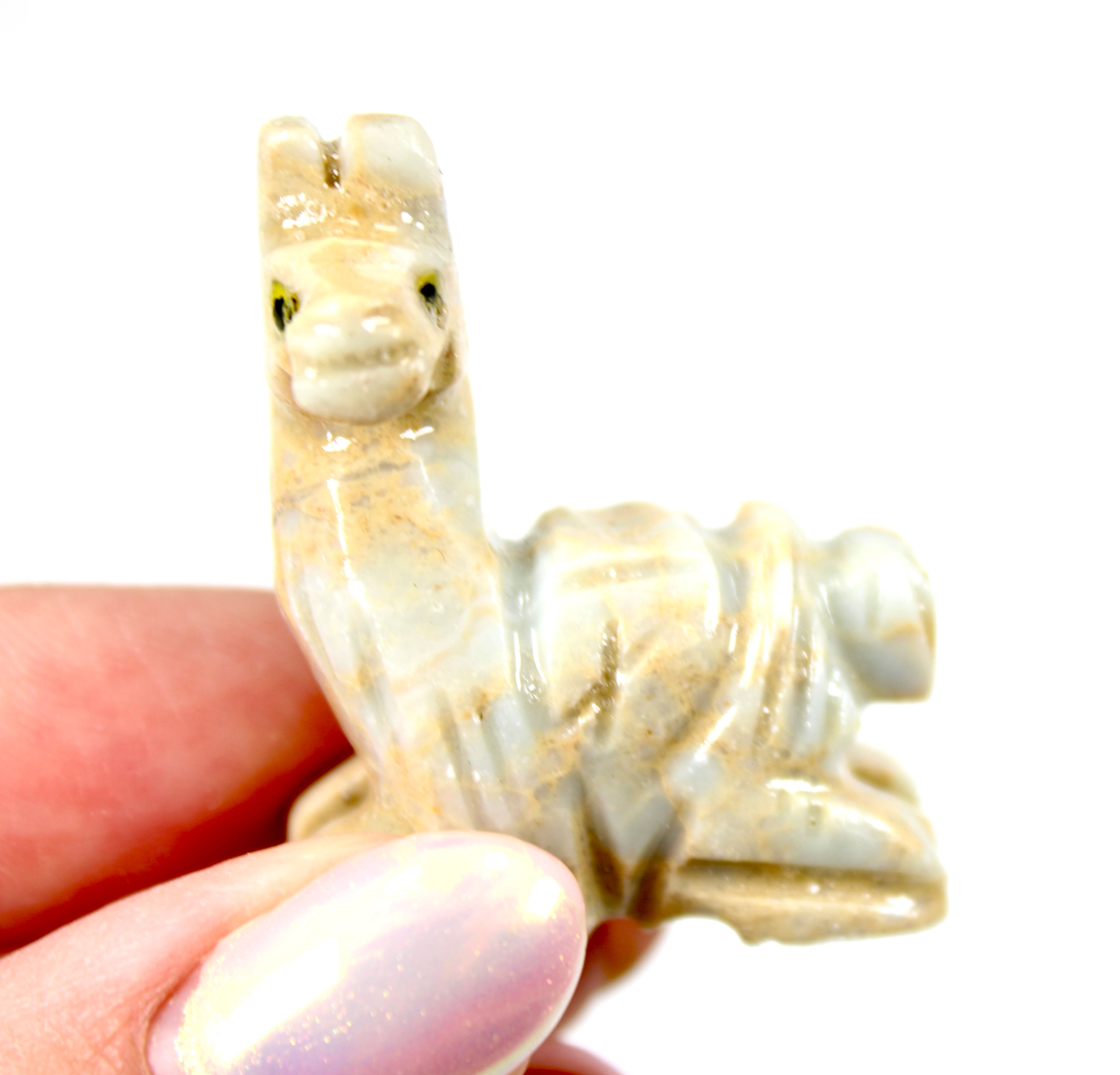 Scottish Jasper Llama Carving