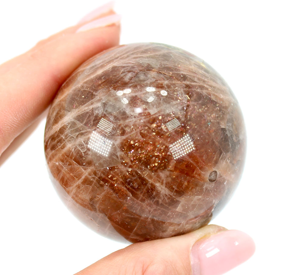 Thumbnail: High Grade Arusha Sunstone Rainbow Crystal Sphere
