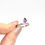 Thumbnail: Amethyst 925 Sterling Silver Handmade Ring Size Q/8