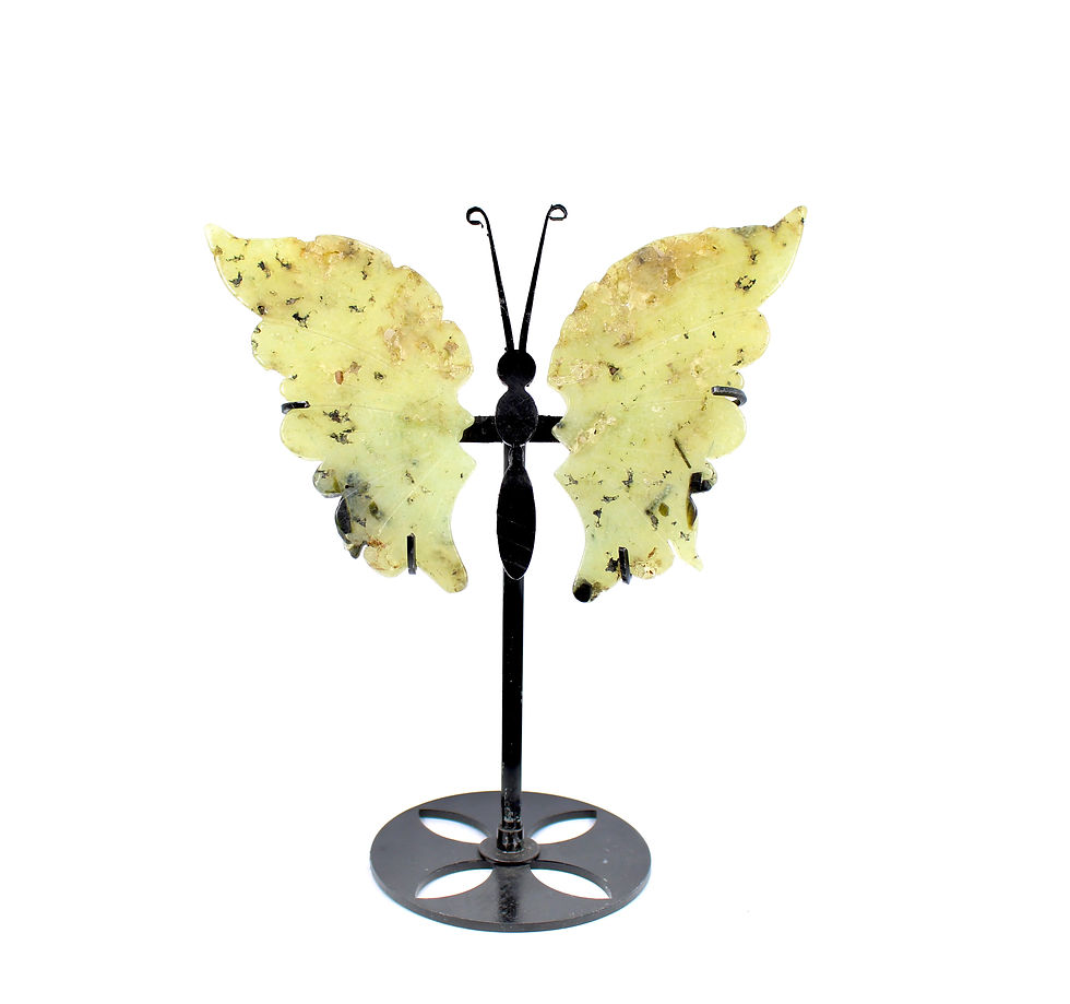 Thumbnail: Epidote in Prehnite Butterfly Wings