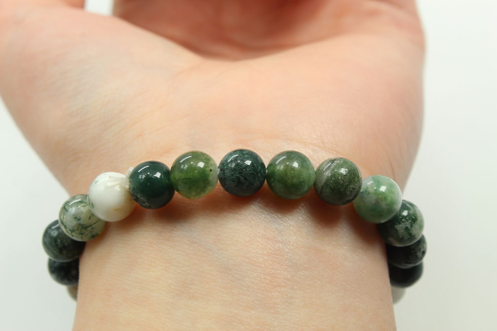 Thumbnail: Tree Agate Bead Bracelet