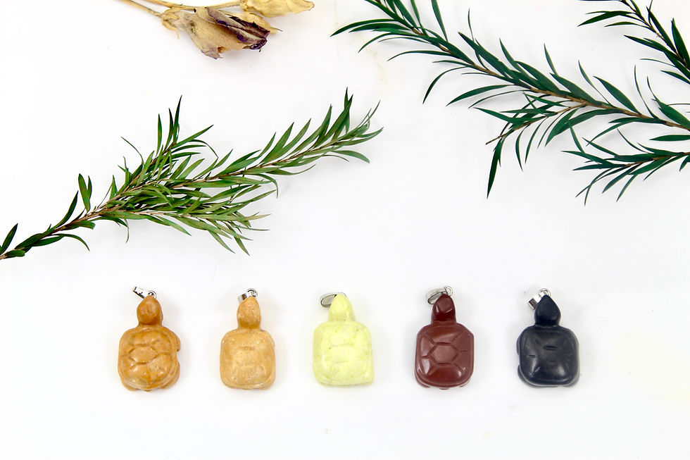 Thumbnail: Jasper Turtle / Tortoise Crystal Pendants
