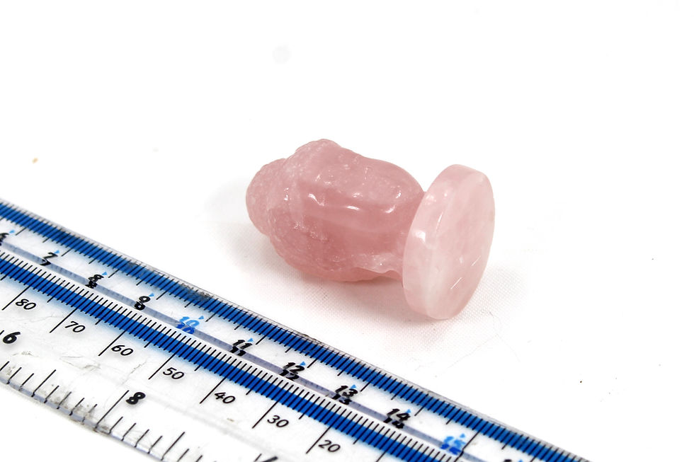 Thumbnail: Rose Quartz Buddha Head Carving