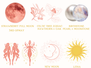 June's Crystal and Astrological Dates Including the Strawberry Full Moon
