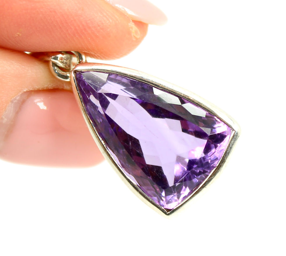 Thumbnail: Amethyst Pendant 925 Sterling Silver