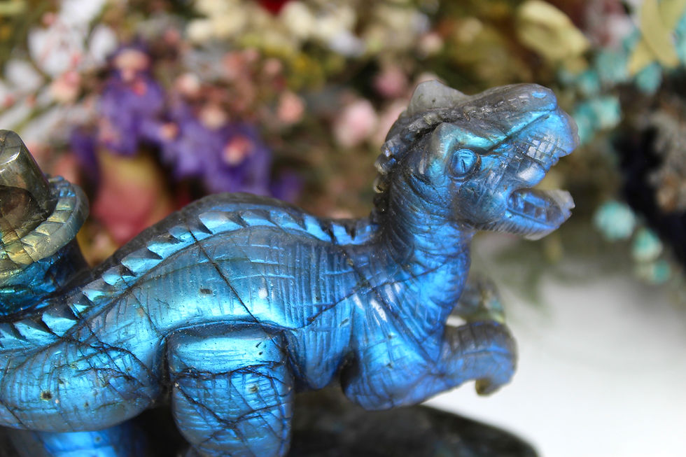 Thumbnail: Labradorite Dinosaur Carving