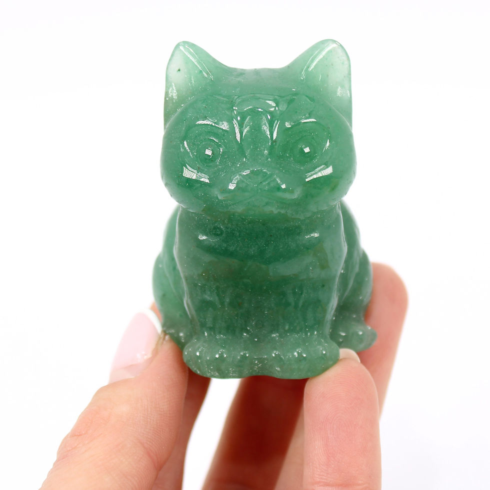 Thumbnail: Green Aventurine Sitting Cat Carving
