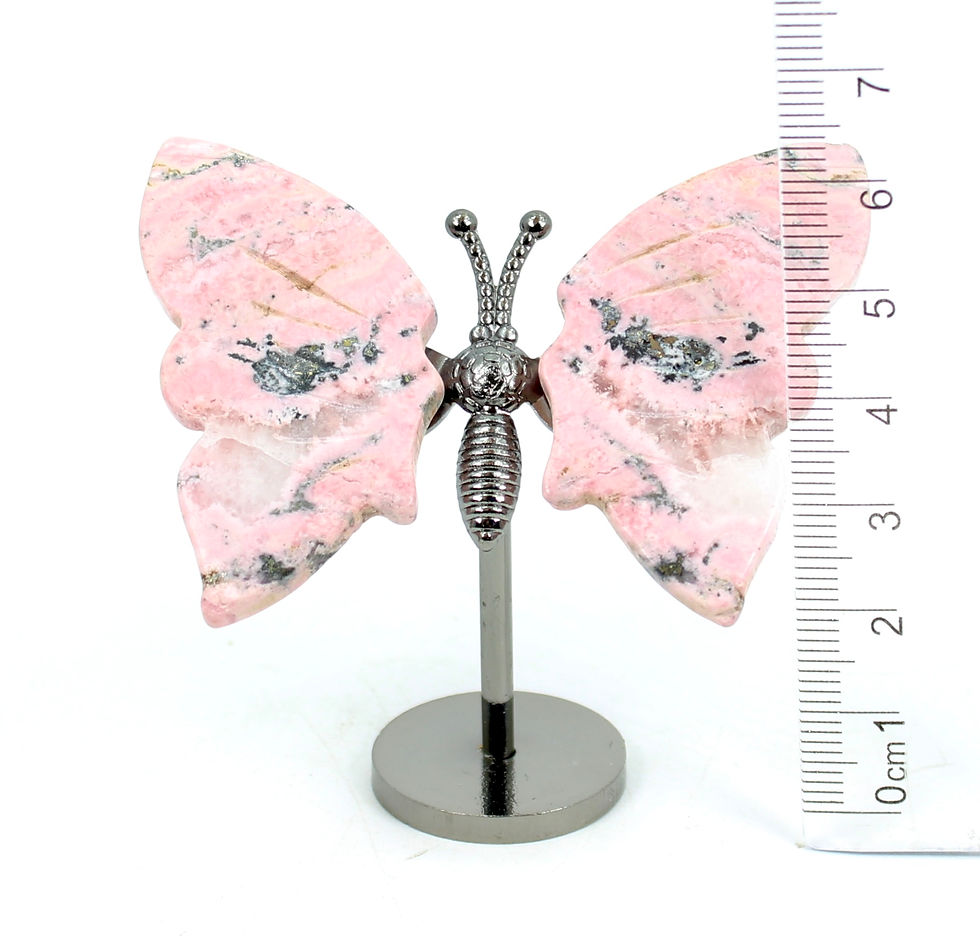 Thumbnail: Rhodonite Butterfly Wings on stand
