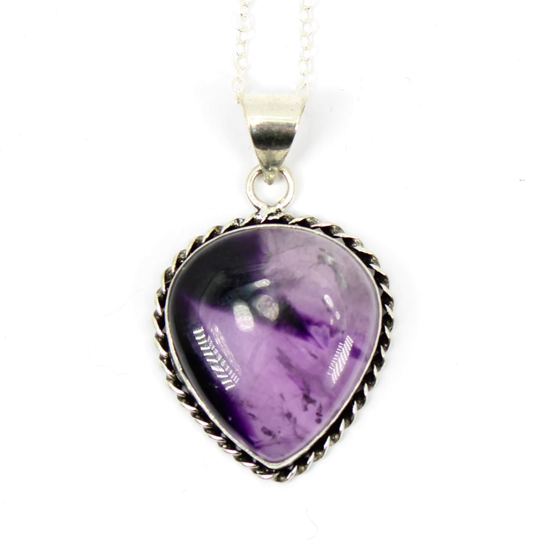 Amethyst 925 Sterling Silver Plated Pendant