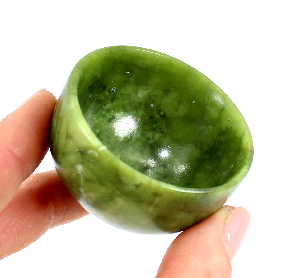 Thumbnail: Jade Carved Mini Bowl