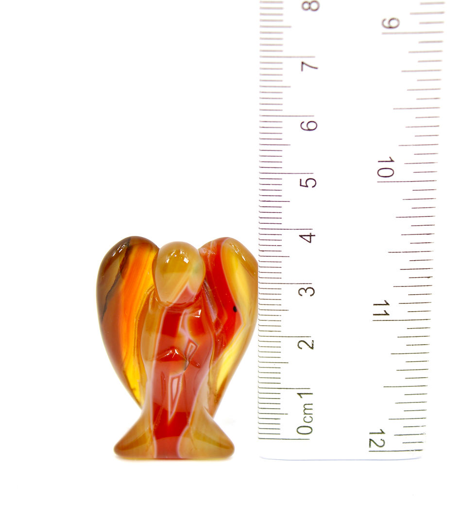 Thumbnail: Carnelian and Banded Agate Crystal Guardian Angel Carving