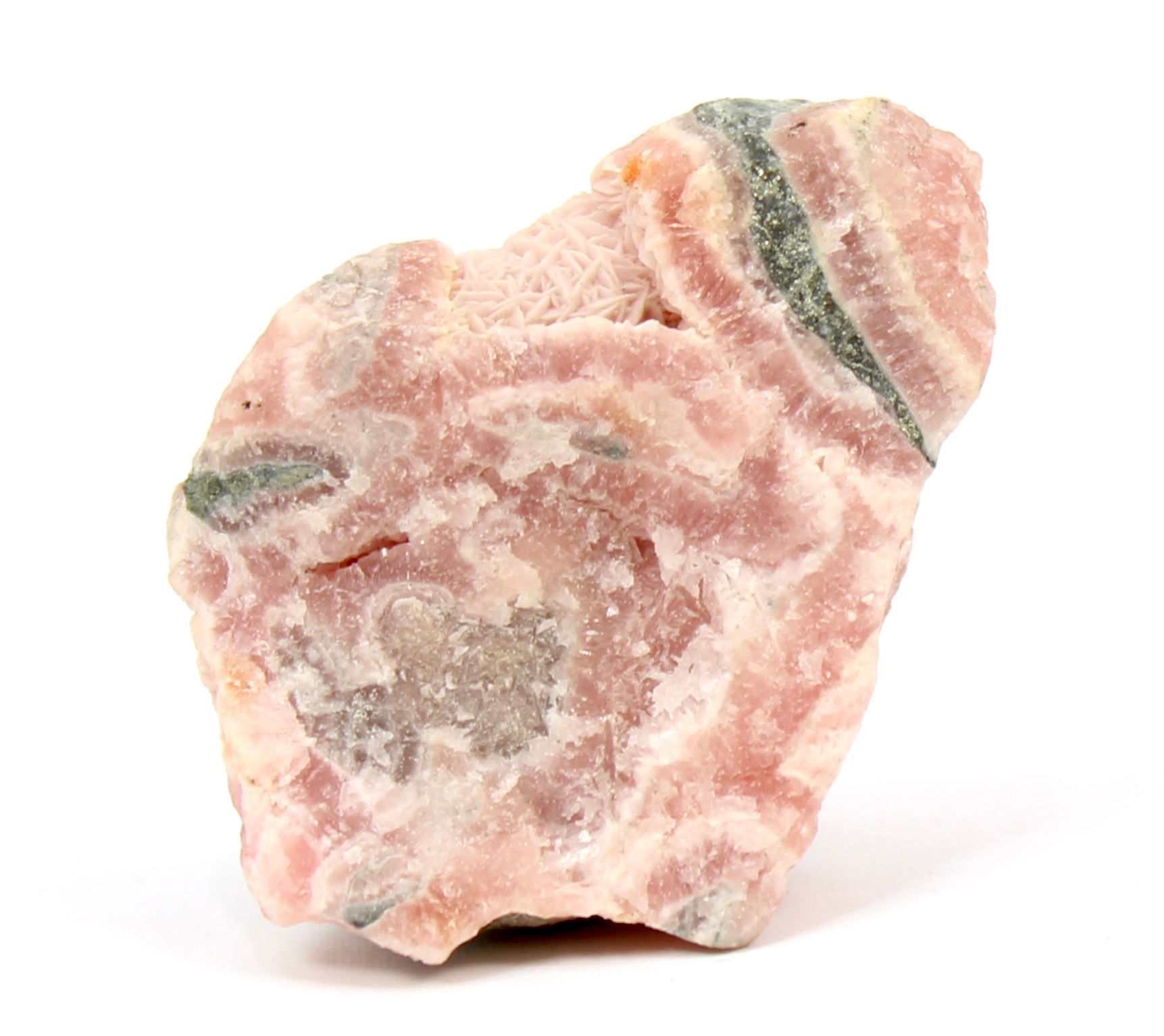 Rhodochrosite Specimen with Green Banding