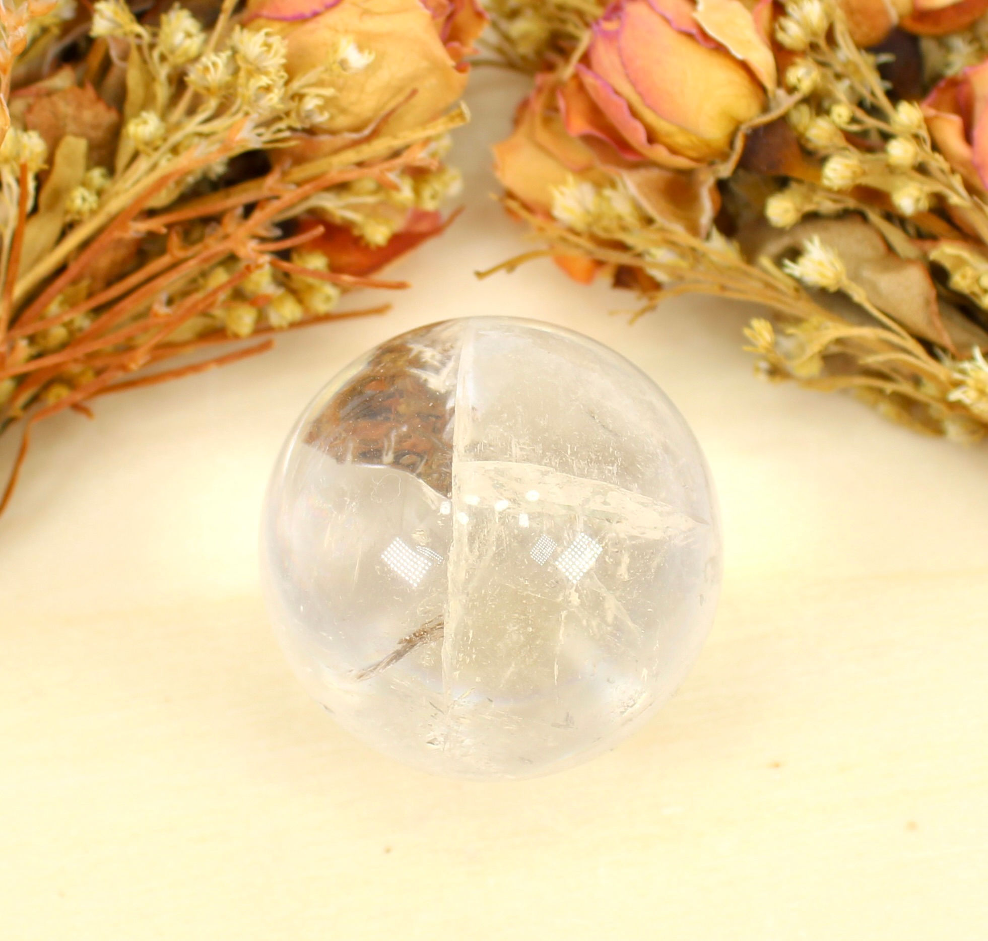 Clear Quartz Crystal Sphere