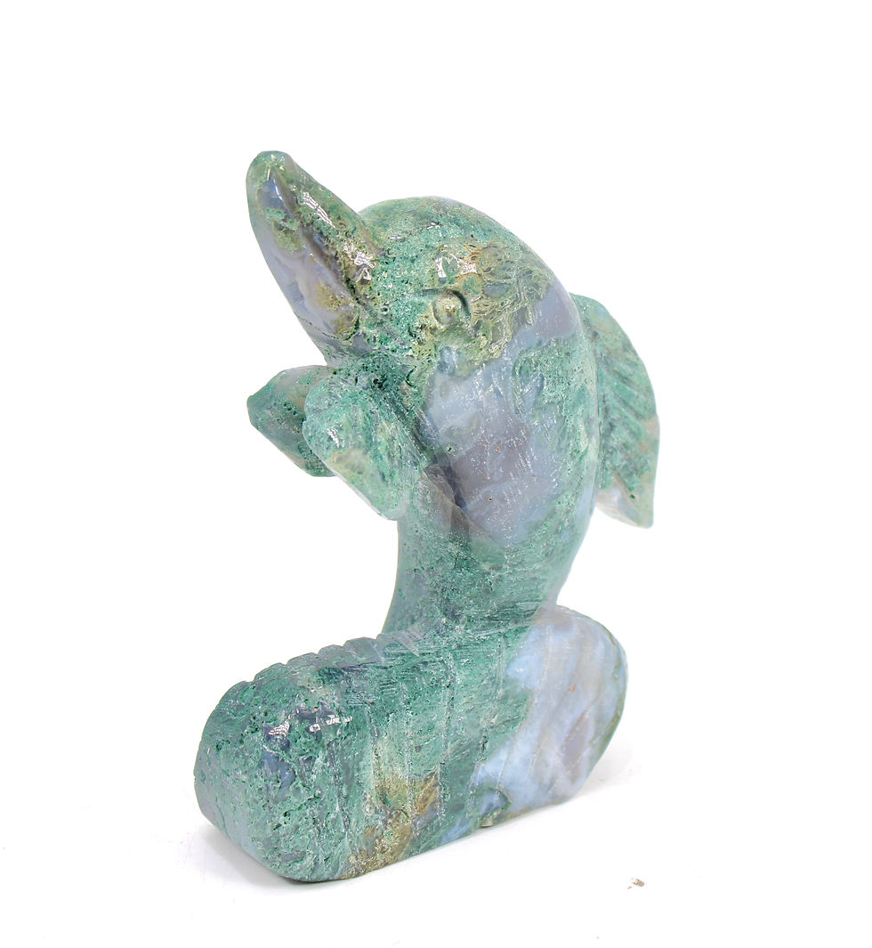 Thumbnail: Moss Agate Dolphin