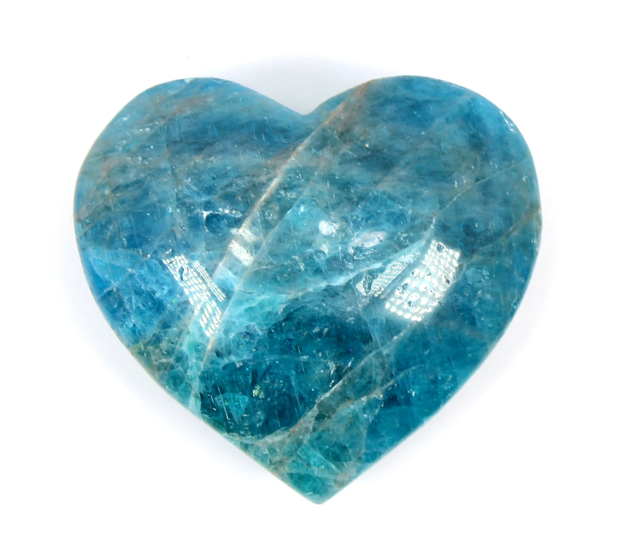 Blue Apatite Crystal Heart