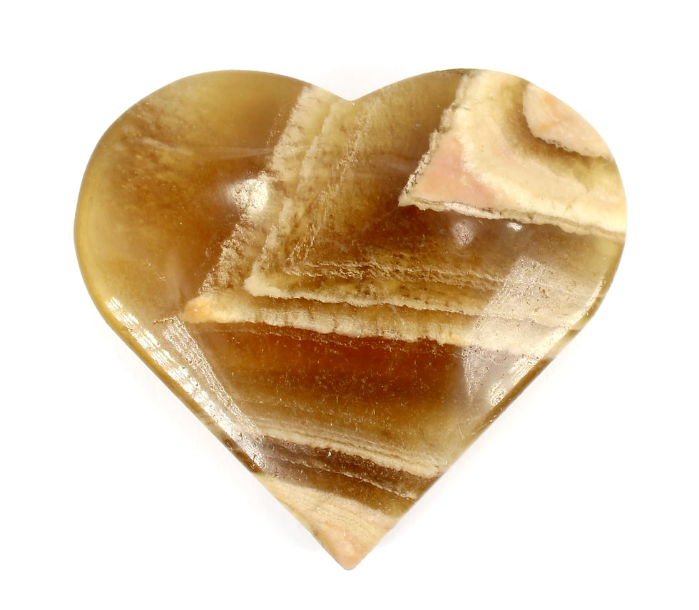 Thumbnail: Yellow Fluorite Heart
