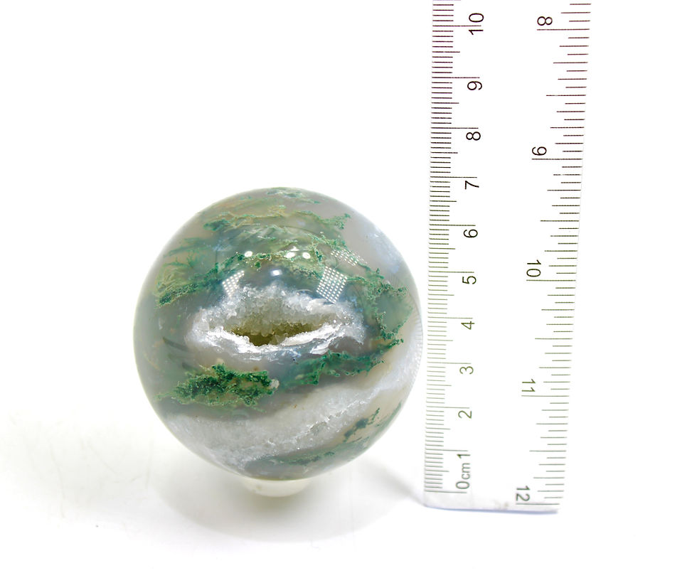 Thumbnail: Moss Agate Sphere with Druzies