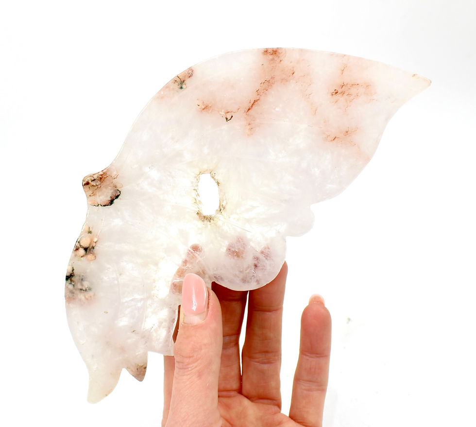 Thumbnail: Clear Quartz and Flower Agate Butterfly Wings