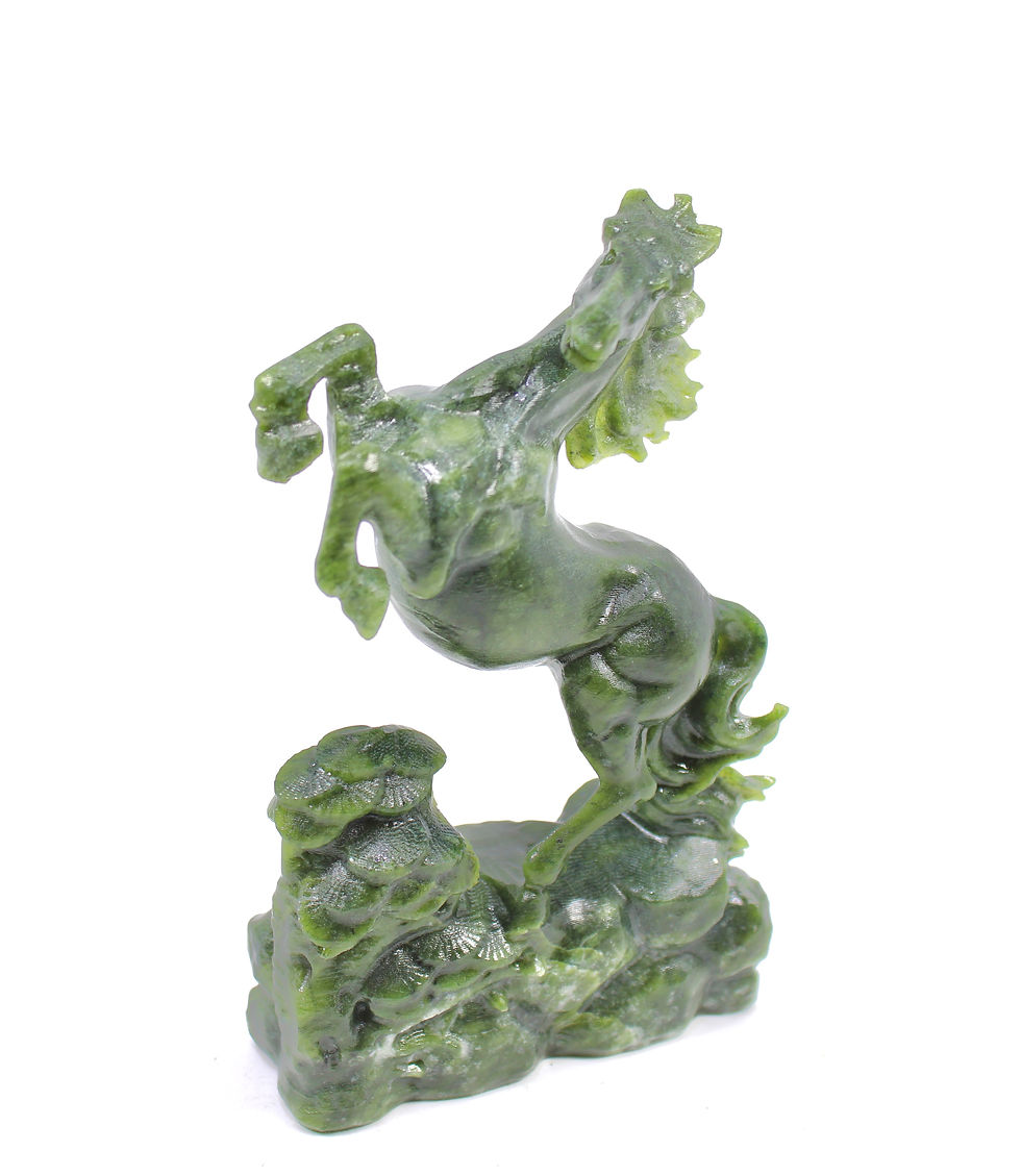 Thumbnail: Serpentine Jade Horse Carving