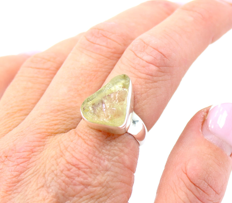 Thumbnail: Natural Brazilian Citrine 925 Sterling Silver Ring (O/7)