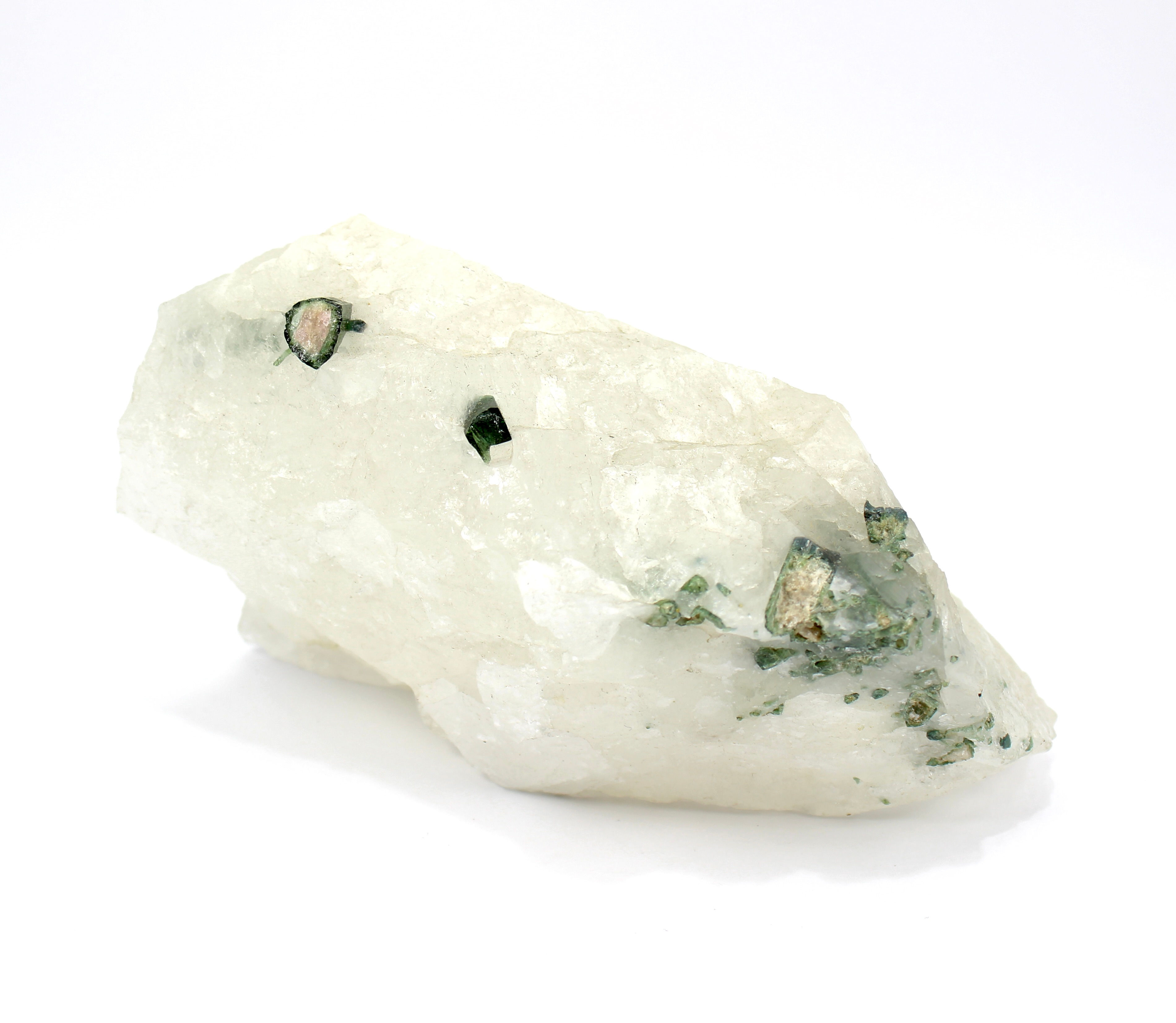 Watermelon Tourmaline in Quartz Cluster