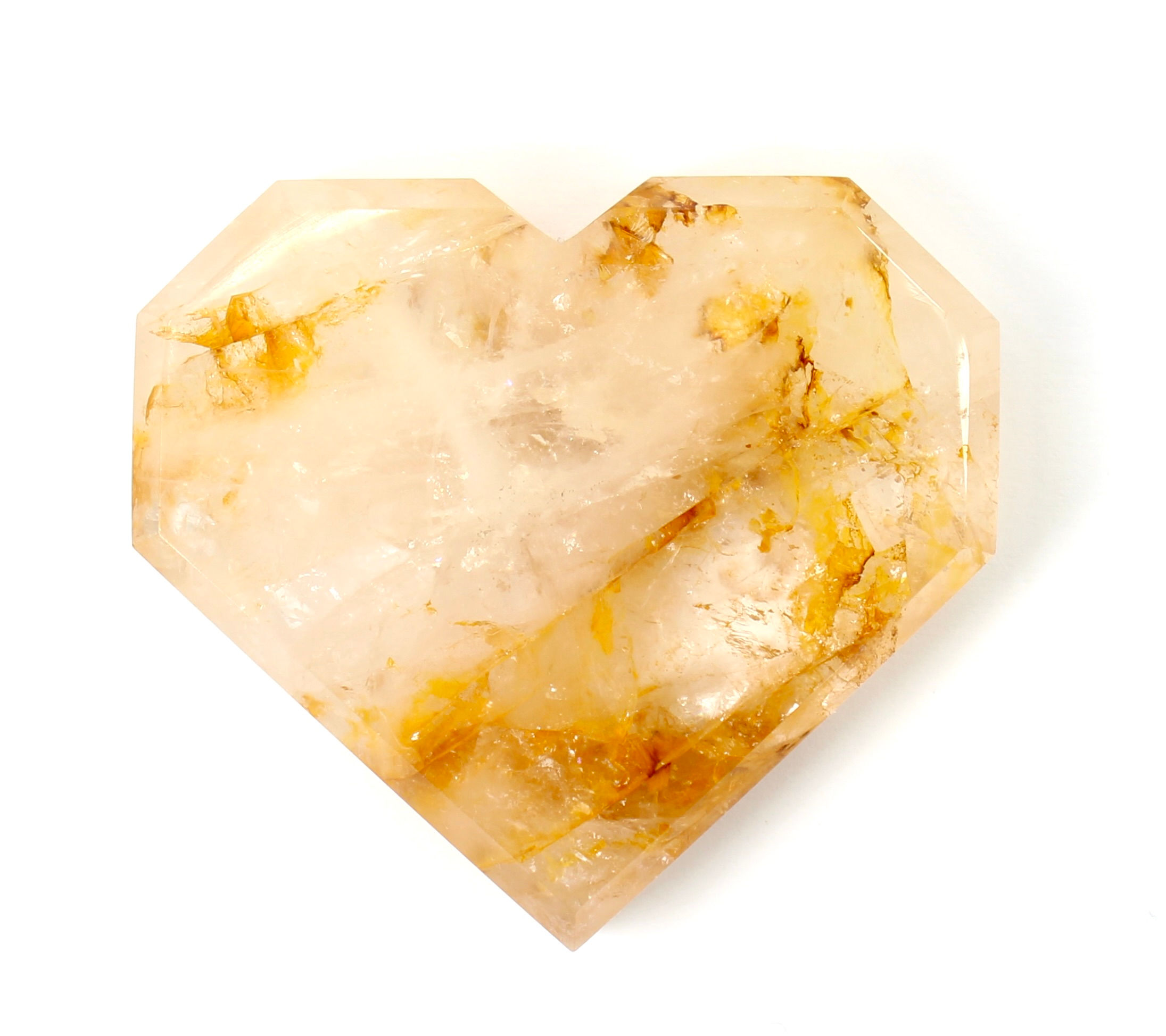 Golden Healer Quartz Heart