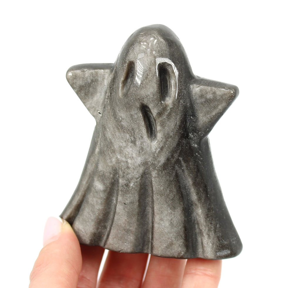 Thumbnail: Silver Sheen Obsidian Ghost Carving