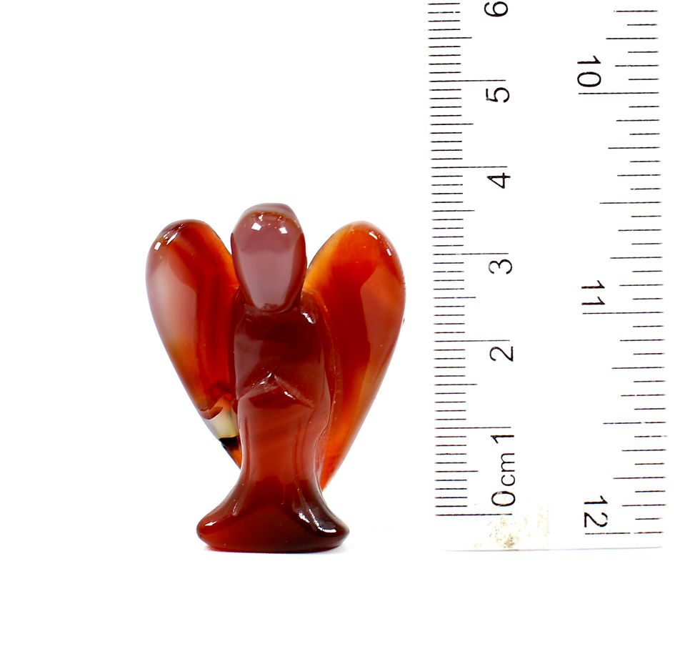 Thumbnail: Carnelian Crystal Guardian Angel Carving 1.5 inch