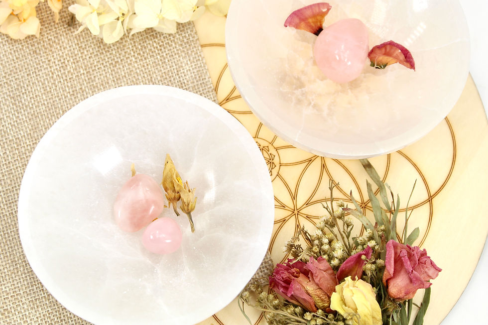 Thumbnail: Selenite / Satin  Spar Crystal Charging Bowl / Trinket Dish