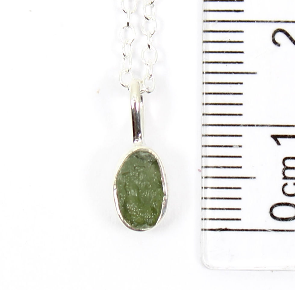 Thumbnail: Moldavite Genuine and Rare 925 Sterling Silver Pendant
