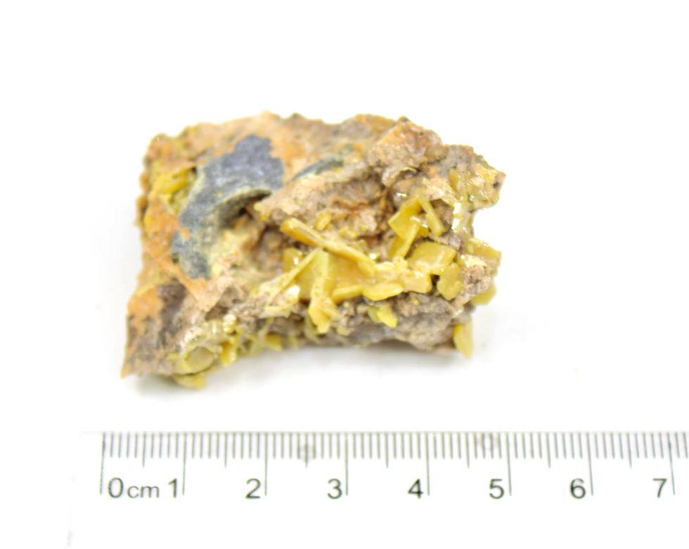 Thumbnail: Yellow Wulfenite Geode Crystal Specimen - Rare